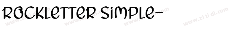 Rockletter Simple字体转换